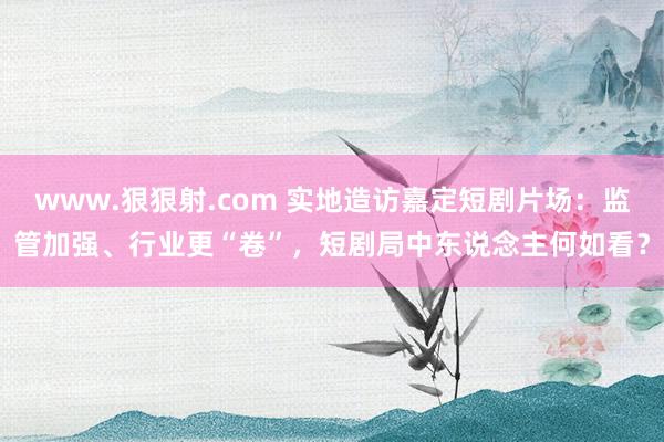 www.狠狠射.com 实地造访嘉定短剧片场：监管加强、行业更“卷”，短剧局中东说念主何如看？