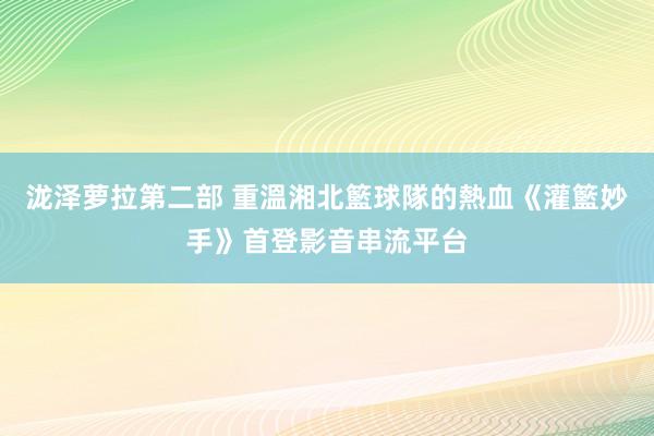 泷泽萝拉第二部 重溫湘北籃球隊的熱血　《灌籃妙手》首登影音串流平台