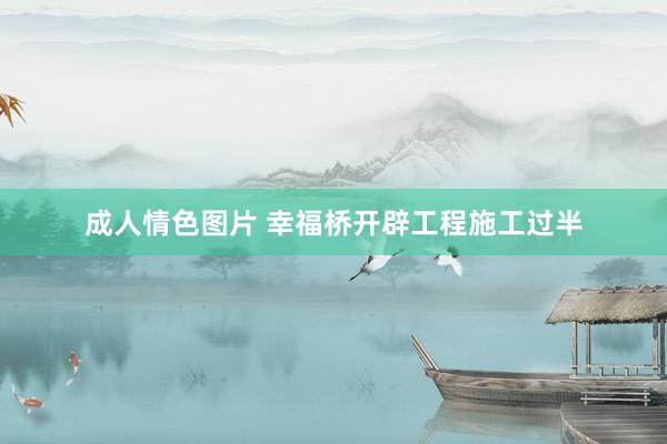 成人情色图片 幸福桥开辟工程施工过半