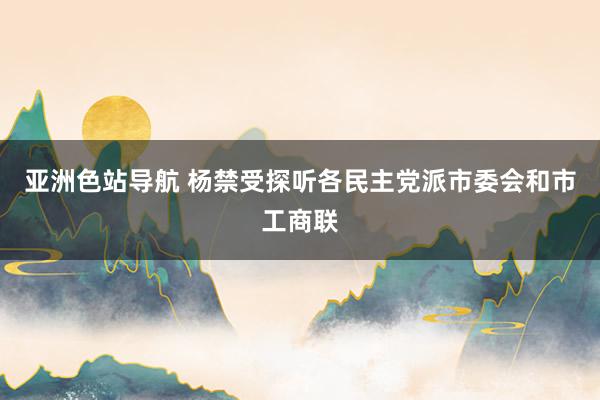 亚洲色站导航 杨禁受探听各民主党派市委会和市工商联