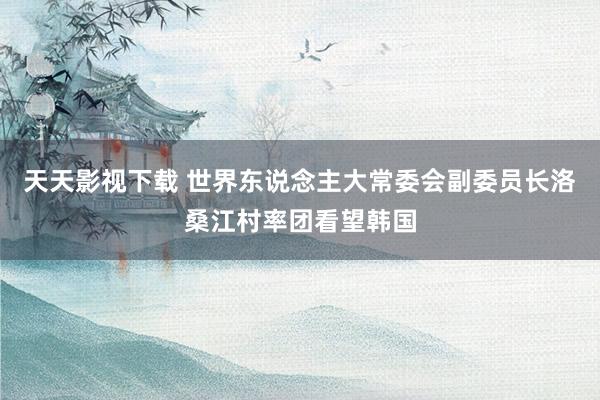 天天影视下载 世界东说念主大常委会副委员长洛桑江村率团看望韩国