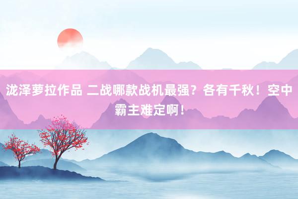 泷泽萝拉作品 二战哪款战机最强？各有千秋！空中霸主难定啊！