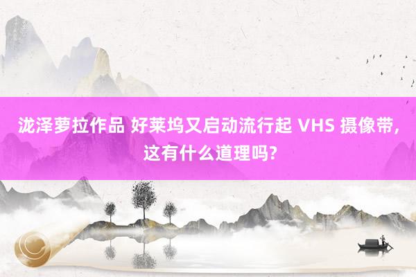 泷泽萝拉作品 好莱坞又启动流行起 VHS 摄像带, 这有什么道理吗?