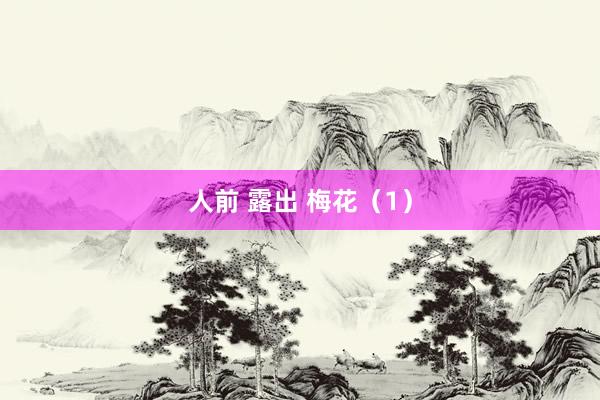 人前 露出 梅花（1）